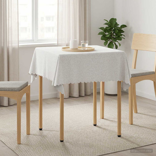 vidaXL vidaXL Tischdecke Weiß 140x140cm