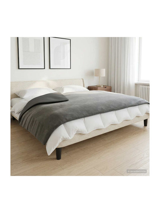 vidaXL Single Blanket 152x203cm Anthracite