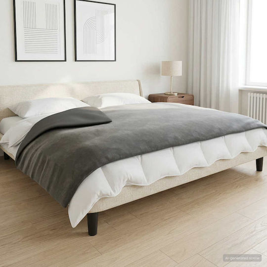 vidaXL Single Blanket 152x203cm Anthracite