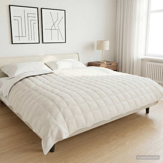 vidaXL Fleece Blanket Double 200x200cm White