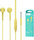 Слушалки Vega Denmen Universal 3 5-Inch Jack Жълти Слушалки In Ear Dr01