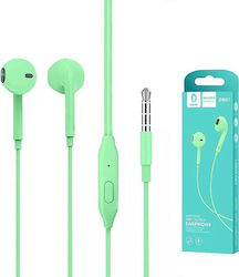 Vega Headphones Universal Headphones Denmen Jack 3.5 Inch Green In-ear Dr01>