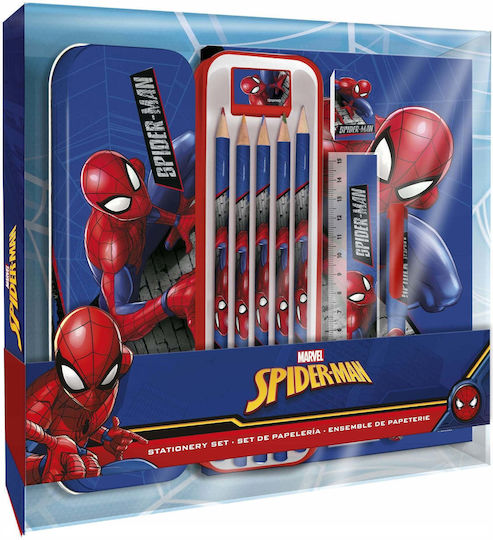Kids Euroswan Kinder Schreibwaren-Set mit Bleistift, Spitzer, Radiergummi, Notizbuch, Stift, Lineal und Federmäppchen 11 Stück
