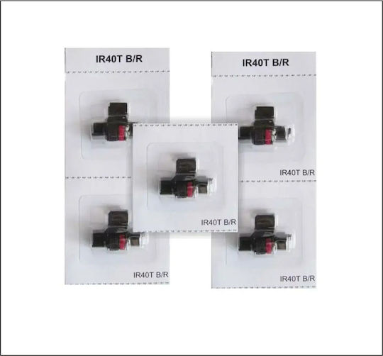 Black Point Farbband-Tintenpatronen Ir40t Taschenrechner & Kassensysteme Schwarz-Rot 5Stück