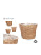 Gift Decor Κασπώ Υφασμάτινο Πολύχρωμο 23x23x18εκ. 3τμχ