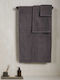 Αιγαίον Σετ Πετσέτες Μπάνιου 3τμχ Dark Grey Βάρους 600gr/m²