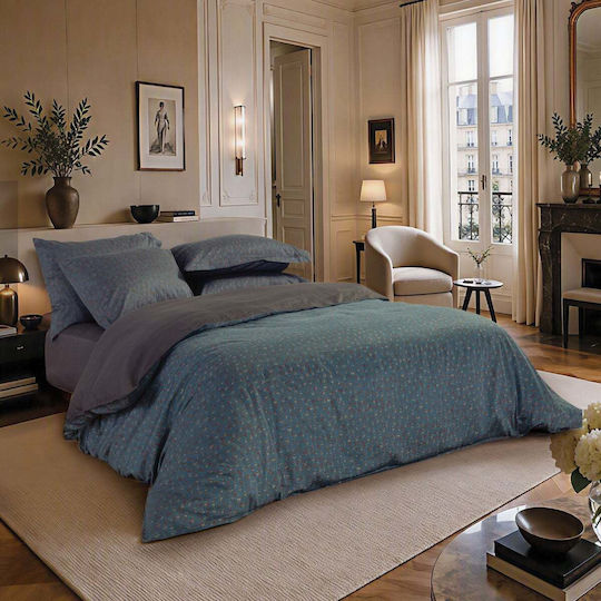 Nef-Nef Homeware Jeniffer Комплект Чаршафи Супер Двойни 240x270см. Петролено Синьо (4бр)