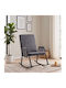 Rocking Armchair Grey 60x85x110cm