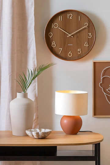 Leitmotiv Ceramic Table Lamp for E27 Fitting with White Shade and Base