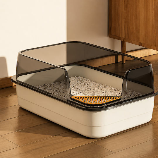 Pet's Choice Katzenklo mit Sieb Weiß M61 x P40.5 x H25cm