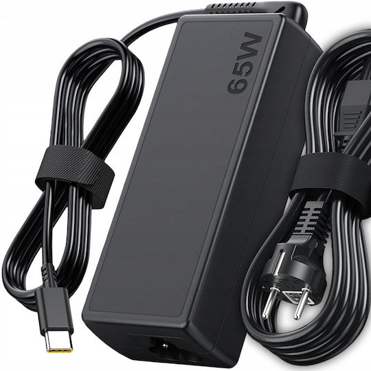 Încărcător Laptop USB-C 65W 5V 3.25A pentru Lenovo / HP / Dell / Asus / Acer / Huawei / Samsung / Apple cu Adaptor de Alimentare și cu set de conectori