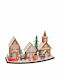 Fééric Lights and Christmas Коледно Светещо Декоративно Село Кафяво 30x15cm