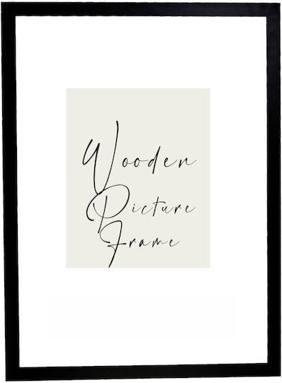 Wooden Wall-Mounted Photo Frame With Black Frame