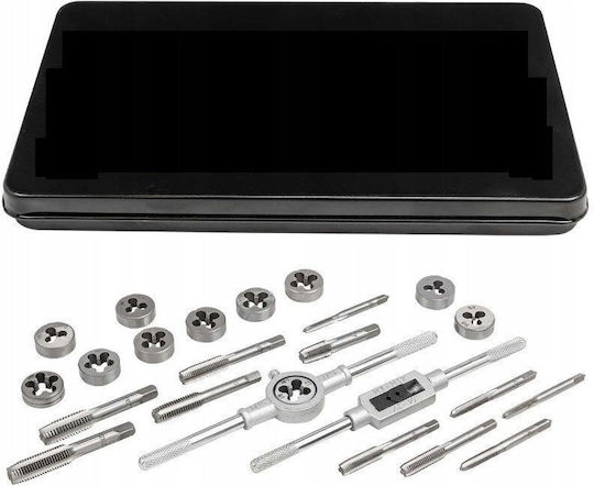 24 Stück Handgewindebohrer und Gewindeschneider M5-m12 in Metallkoffer