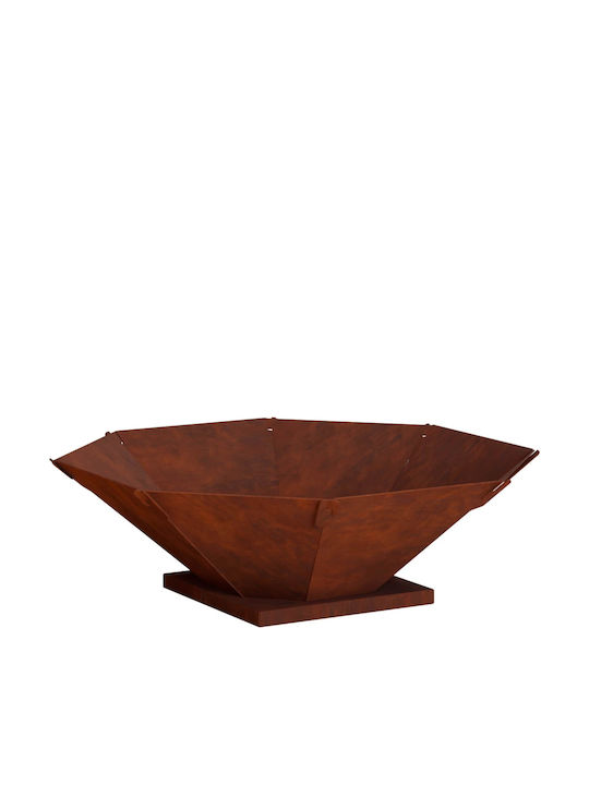 vidaXL Feuerstelle Draußen Metallisch Grau 50x50x15.5cm