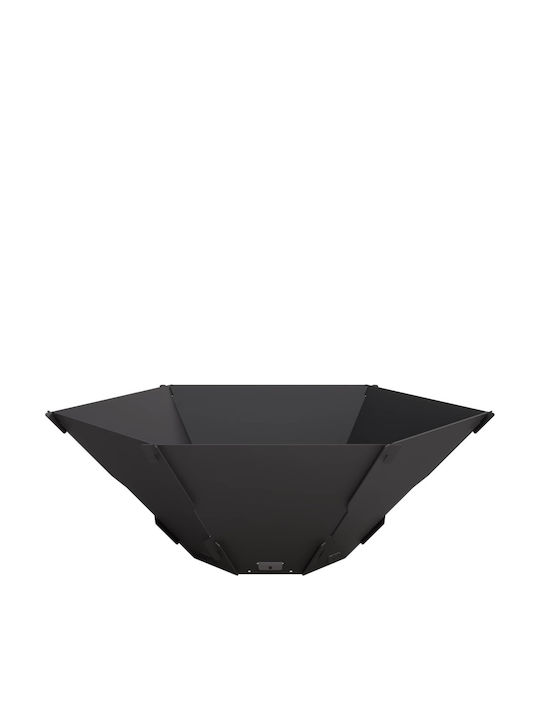 vidaXL Feuerstelle Draußen Metallisch Schwarz 5...