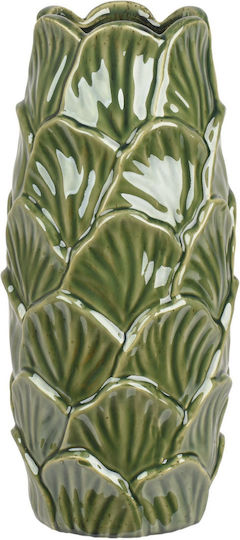 Kaemingk Decorative Porcelain Vase Green Φ16xH37cm