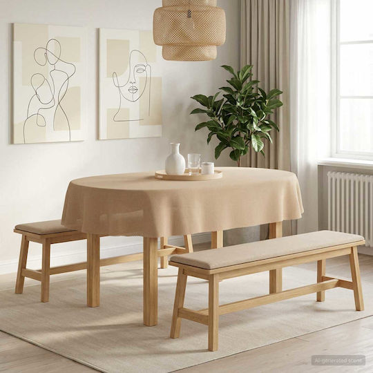 vidaXL vidaXL Beiges Tischdeck 160x220cm