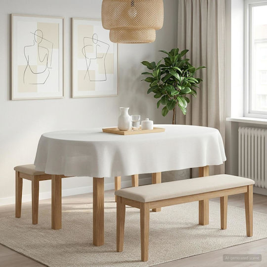 vidaXL vidaXL Tischdecke Weiß 160x220cm