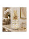 Ceramic Decorative Φ17x36 From Pineapple White Gold Keskor 78773