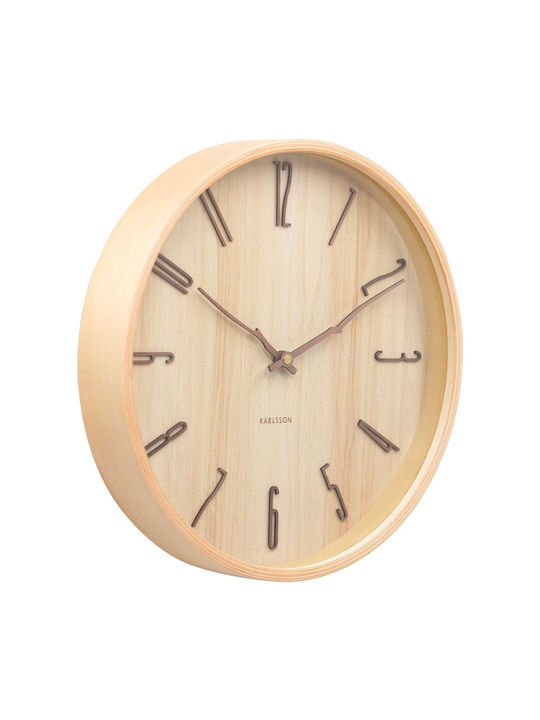 Karlsson Wooden White Wall Clock 30x5.5cm