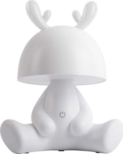 Leitmotiv LED Kinder Tischlampe Weiß 22x17cm