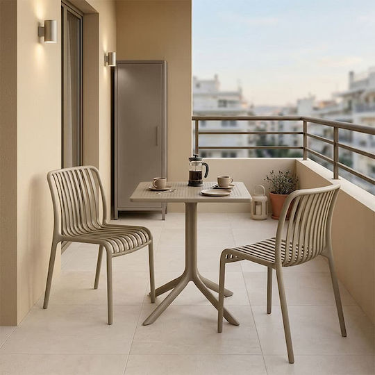Pakketo Garten- und Outdoor-Möbelsets Typsatz Speisesaal 3 Stück Cappuccino