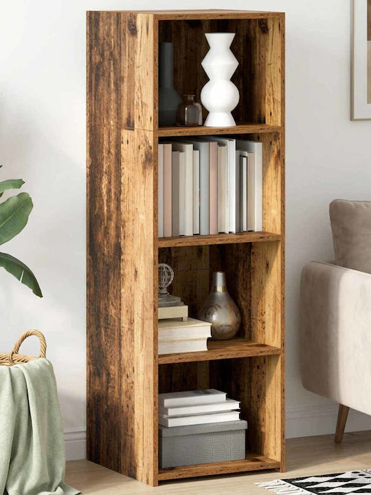 Bücherregal Highboard Gebeiztes Holz 40x41x124cm