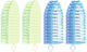 Maximex Plastic Cleaning Brushes with Handle for Multicoloured 4 Pieces