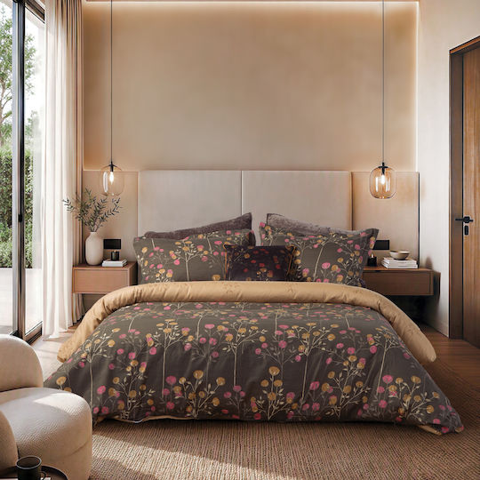 Nef-Nef Homeware Завивка Супер двойна с Пълнеж Microfiber 240x230см Audrey Сив