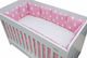 Beboulino Night Crib Bumper Standard Inside Pink 70x140cm