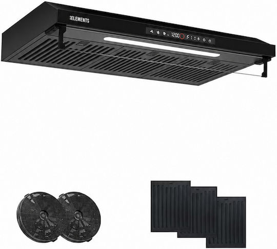 KB Elements Ελεύθερος Απορροφητήρας Ανακύκλωσης 90cm Μαύρος