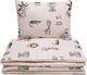 Pulp Bamboo Baby Bedding Set For Crib Zoo