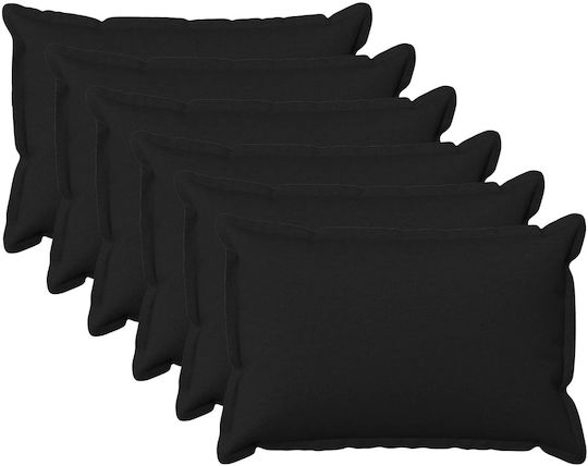 vidaXL Μαξιλάρι Καναπέ Houten Μαύρο 30x50εκ.