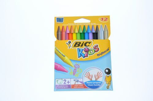 BIC Kids Plastidecor Σετ Κηρομπογιές με 12 Χρώματα