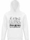 Hoodie Organic Unisex " Twerk Treat Horror Characters Spooky Sexy Halloween " White