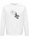 Sweatshirt Organic Unisex " Music Is My Medicine Free Therapy " White