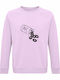 Bio-Baumwolle Unisex Sweatshirt "Music Is My Medicine Free Therapy" Cremiges Rosa