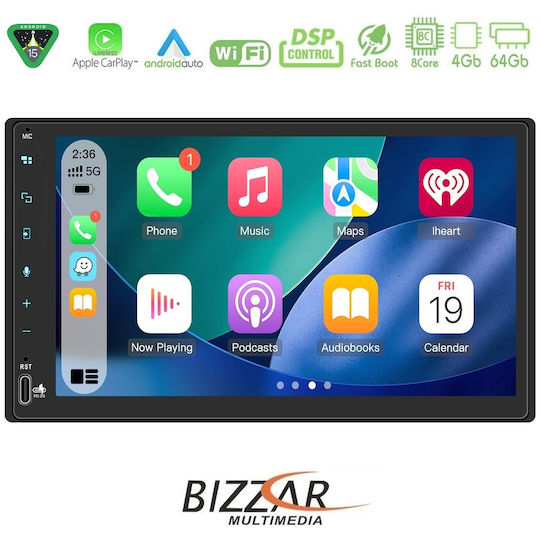 Bizzar Ηχοσύστημα Αυτοκινήτου 2 DIN (Bluetooth/USB/WiFi/GPS/Apple-Carplay/Android-Auto) με Οθόνη Αφής 6.9"