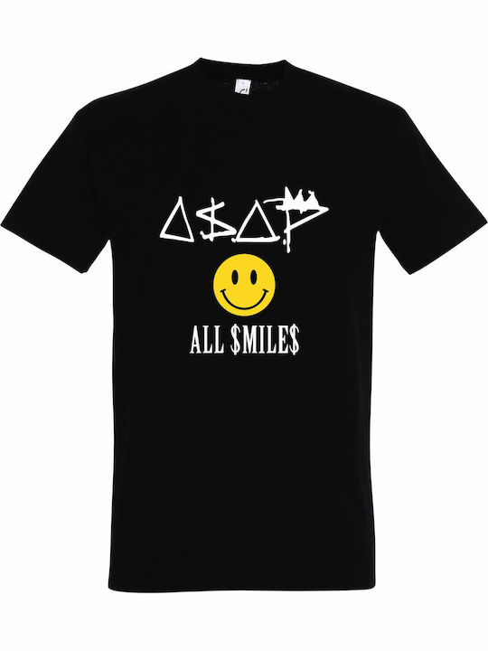 T-shirt Унисекс Asap Rocky All Smiles Черен