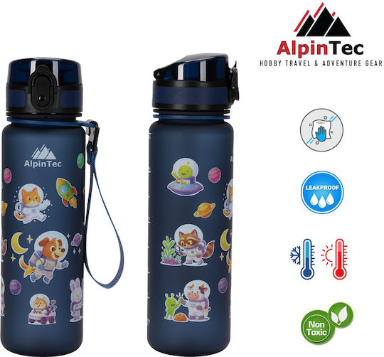 AlpinPro Space Πλαστικό Παιδικό Παγούρι Non Spill Space Animal 500ml