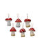 Hanging Mushroom Ornament 5.6x8.3cm (Miscellaneous Designs)