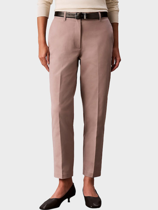 Calvin Klein Women's Chino Cotton Trousers in S...