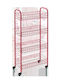 Metaltex Trolley Shelf Trolei de Bucătărie Metalic Roșu 41x23x84cm
