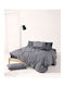 Kentia Satouma Комплект Чаршафи Супер двойни 240x270см Black-anthracite (4бр)