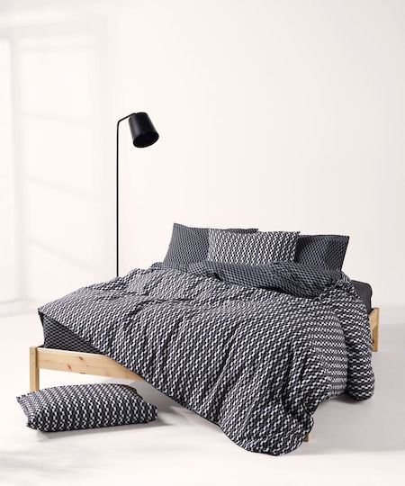 Kentia Satouma Комплект Чаршафи Супер двойни 240x270см Black-anthracite (4бр)