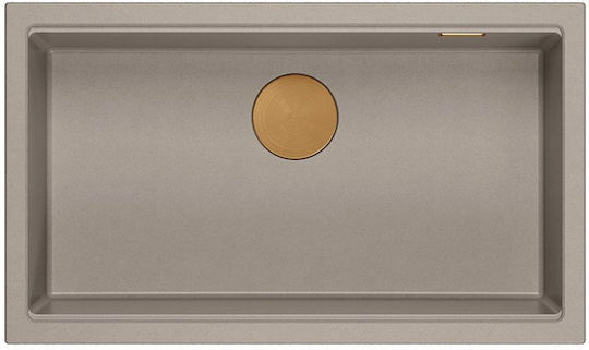 GraniteQ Logan 110 Chiuvetă Drop-In din Granit Sintetic M76xL45cm Maro