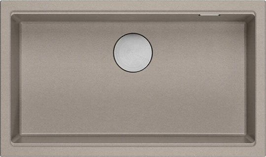 GraniteQ Logan Chiuvetă De Bucătărie Sub Masă Din Granit Lichid L76xL44cm Maro