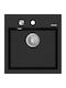 Concept Drop-In Kitchen Sink Made of Liquid Granite 51x49cm Black