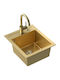 Steiner Johnny Drop-In Inox Küchenspüle mit Wasserhahn M43xB50cm Gold